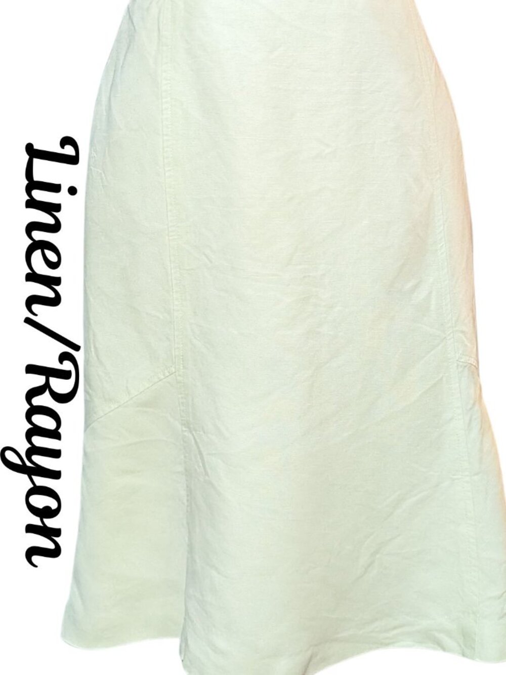 Ann Taylor Linen Blend Pastel Yellow Skirt